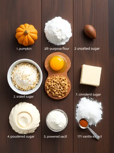 Pumpkin Spice Cookies With Cream Cheese Frosting - ingredients preparation