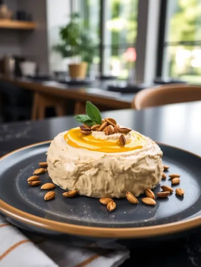 Pumpkin Whipped Feta Dip - ready to serve