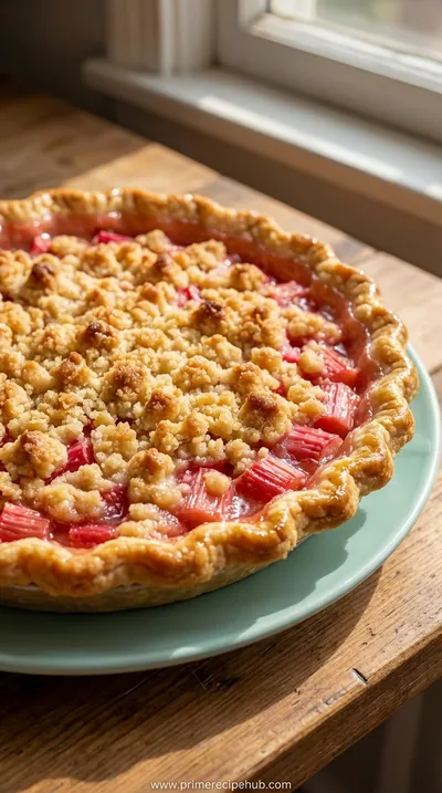 Quick Rhubarb Crumble Pie – Easy Summer Dessert
