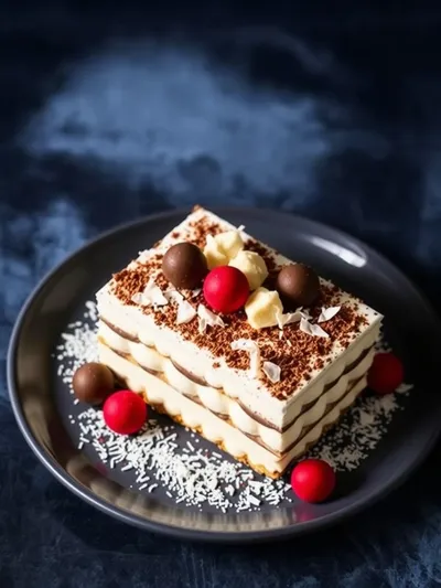 Raffaello Coconut Tiramisu Recipe - cooking process
