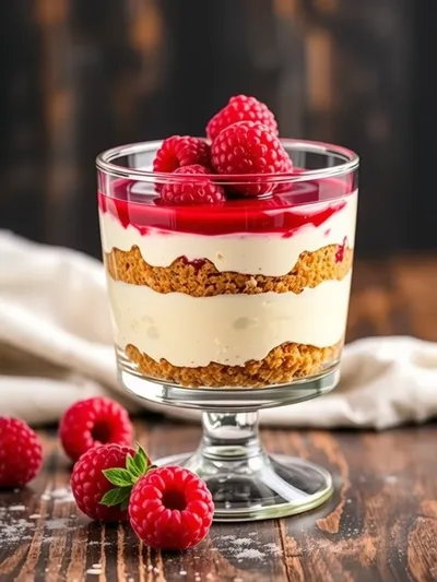 Raspberry Cheesecake in a Glass