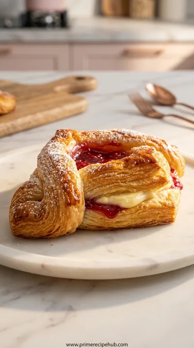 Easy Raspberry Danish with Puff Pastry