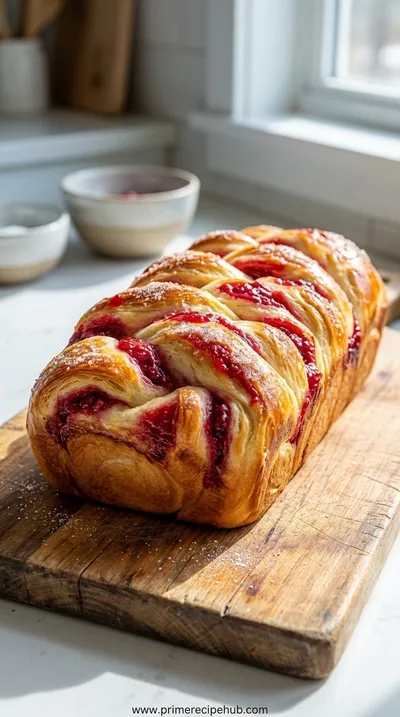 Raspberry Swirl Brioche Loaf Recipe