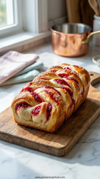 Raspberry Swirl Brioche Loaf Recipe
