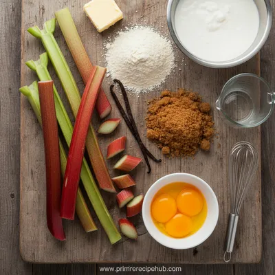 Rhubarb Almond Ice Cream - cooking process