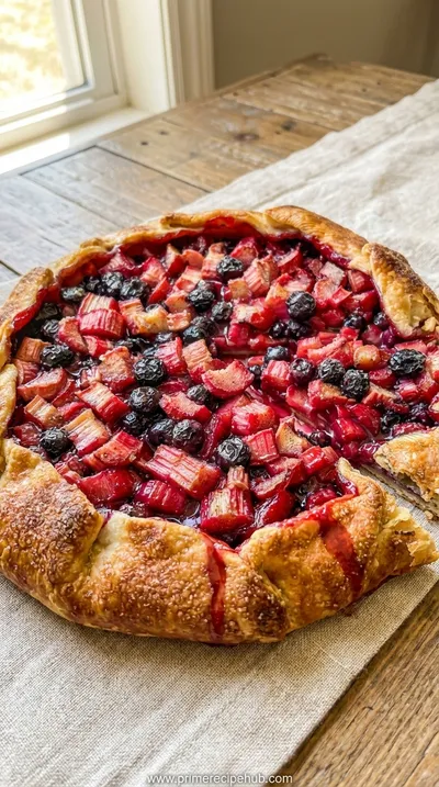 Rhubarb Blueberry Galette