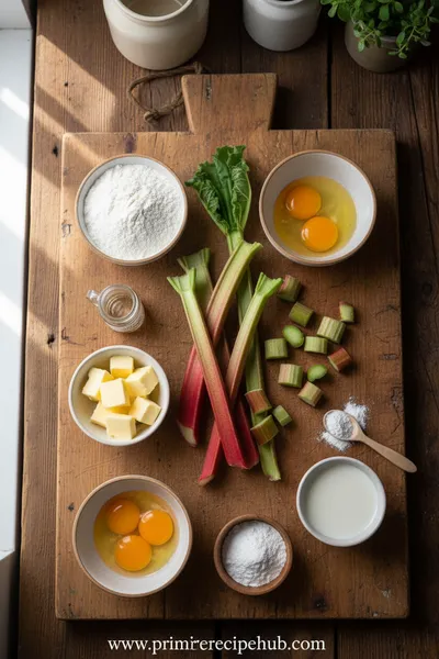 Rhubarb Breakfast Cake – Easy Morning Treat - cooking process