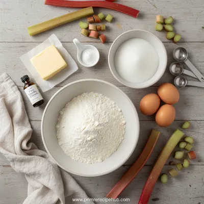 Tasty Rhubarb Cake Recipe - cooking process
