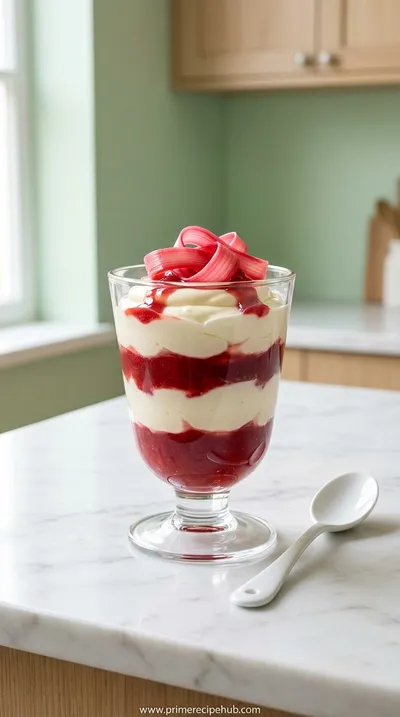Rhubarb Cheesecake Creams - ingredients preparation