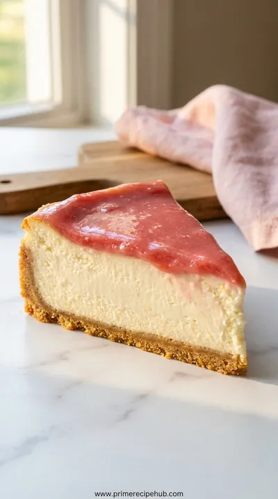 Rhubarb Cheesecake - Creamy Tangy Dessert