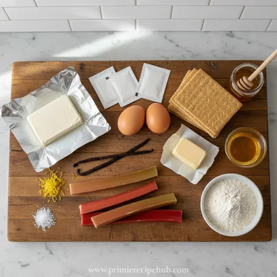 Rhubarb Cheesecake Squares - cooking process