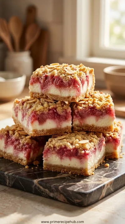 Rhubarb Cheesecake Squares