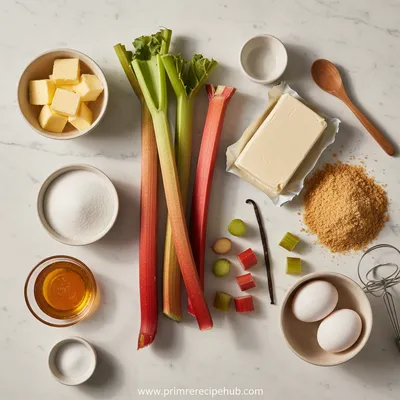 Rhubarb Cheesecake Squares - cooking process
