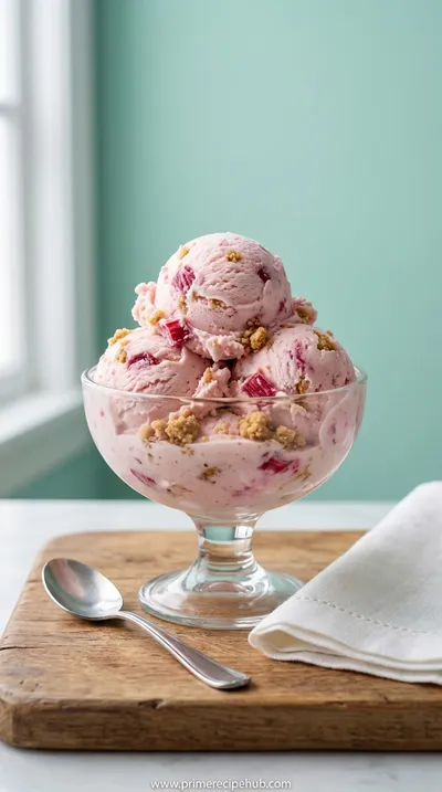 Rhubarb Crumble Ice Cream