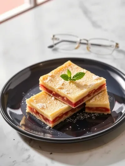 Rhubarb Custard Bars – Tangy & Sweet Dessert - ready to serve