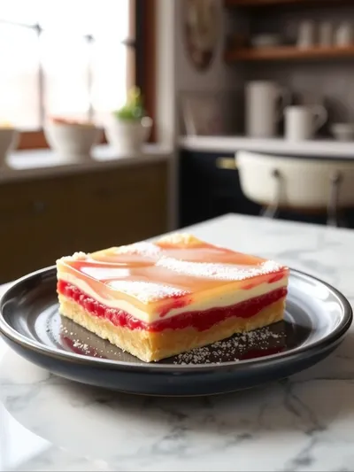 Rhubarb Custard Bars – Sweet Spring Dessert - ready to serve