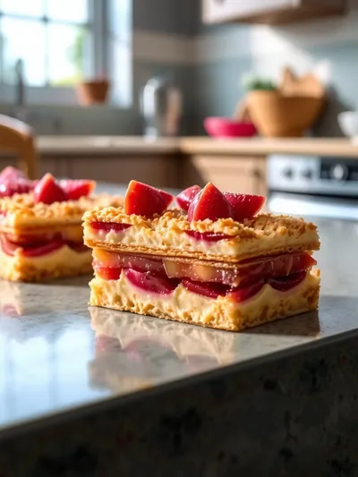 Rhubarb Custard Bars