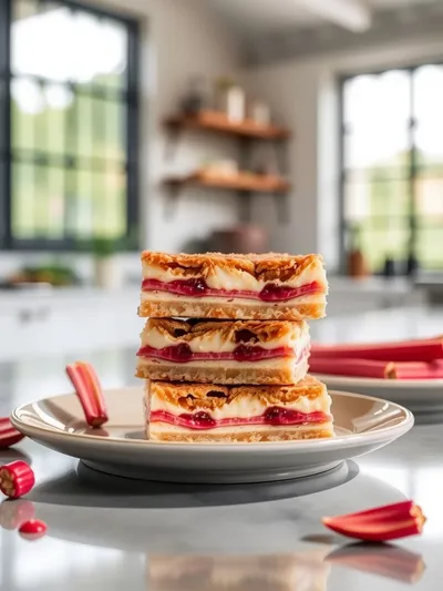 Delicious Rhubarb Custard Bars
