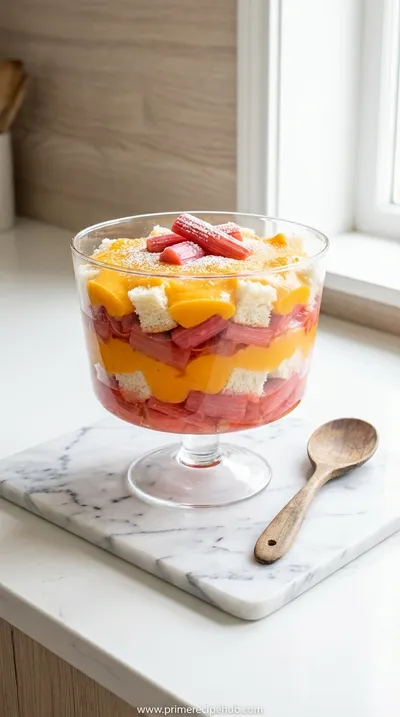 Rhubarb Custard Trifle