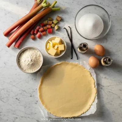 Rhubarb Frangipane Tart – Sweet Almond Cream - cooking process