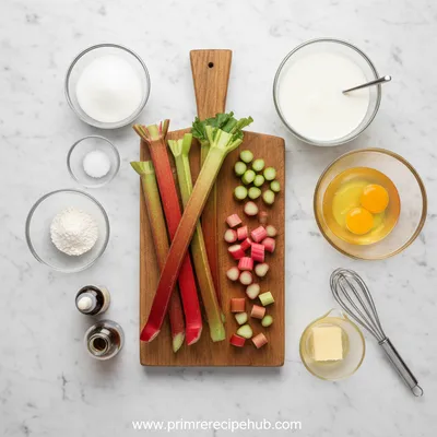 Rhubarb Fritters – Sweet & Tangy Dessert - cooking process