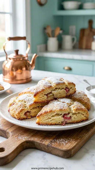 Fresh and Flavorful Rhubarb Scones