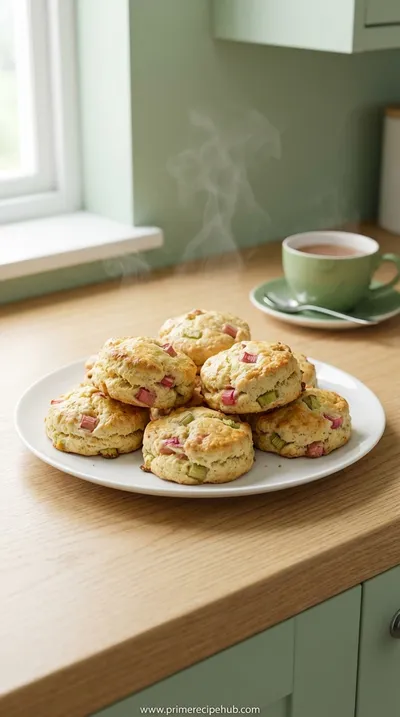 Rhubarb Scones Recipe – Light & Flaky