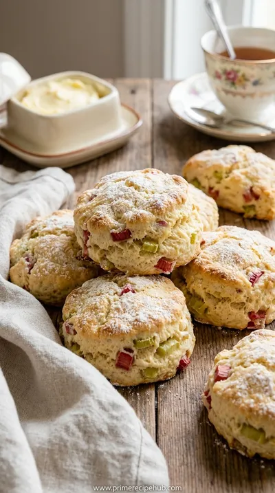Easy Rhubarb Scones – Fluffy Summer Treat