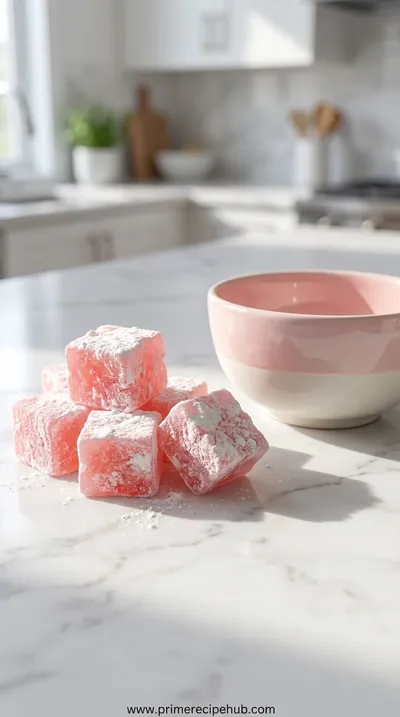 Rhubarb Turkish Delight