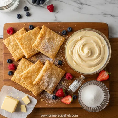 Russian Napoleon Cake – Classic Puff Pastry Dessert - ingredients preparation