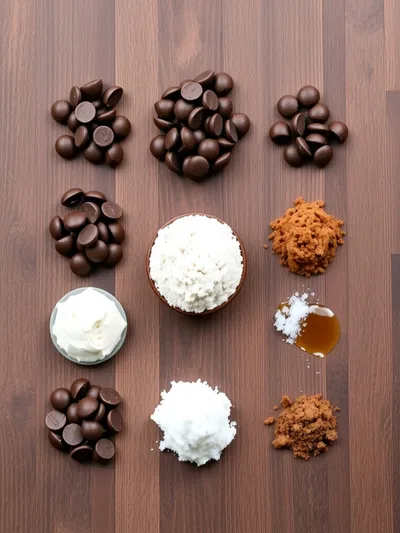 Salted Caramel Dark Chocolate Cookies - ingredients preparation
