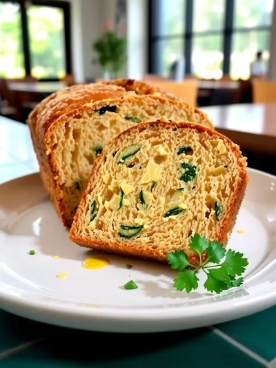 Savory Cheddar Zucchini Quick Bread - cooking process