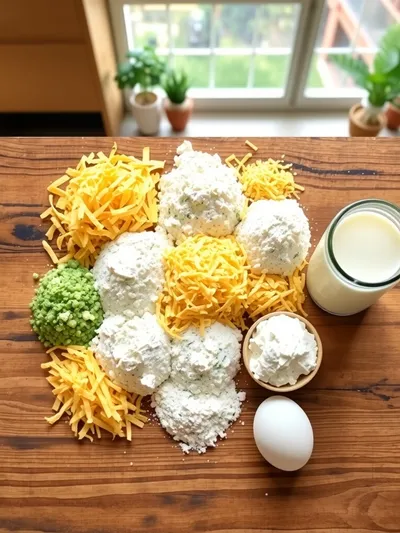 Savory Cheddar Zucchini Quick Bread - ingredients preparation