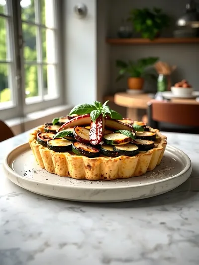Scarpaccia Savory Zucchini Tart - ready to serve