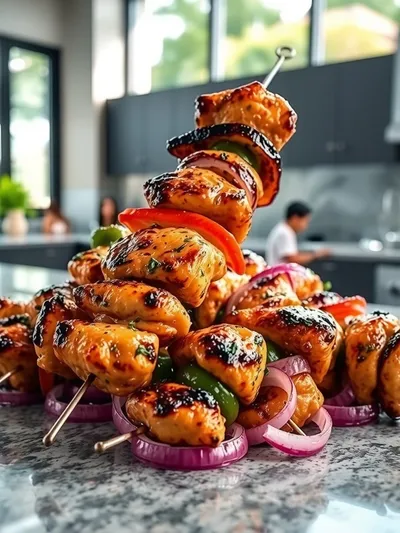 Sheet Pan Chicken Kabobs