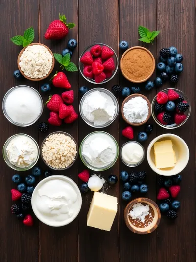 Skillet Berry Cobbler - ingredients preparation