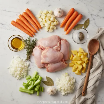 Slow Cooker Chicken Stew - ingredients preparation