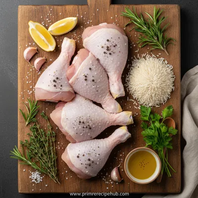 Slow Cooker Lemon Herb Chicken and Rice - cooking process