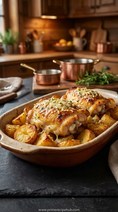 Slow Cooker Parmesan Garlic Chicken and Potatoes