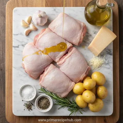 Slow Cooker Parmesan Garlic Chicken and Potatoes - cooking process