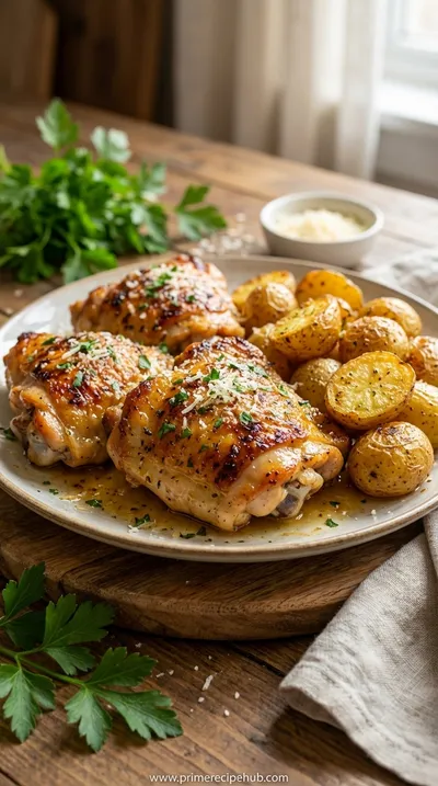 Slow Cooker Parmesan Garlic Chicken and Potatoes