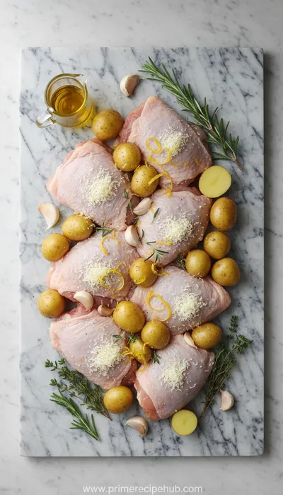 Slow Cooker Parmesan Garlic Chicken and Potatoes - cooking process