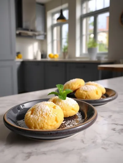 Soft & Chewy Lemon Cookies - ready to serve
