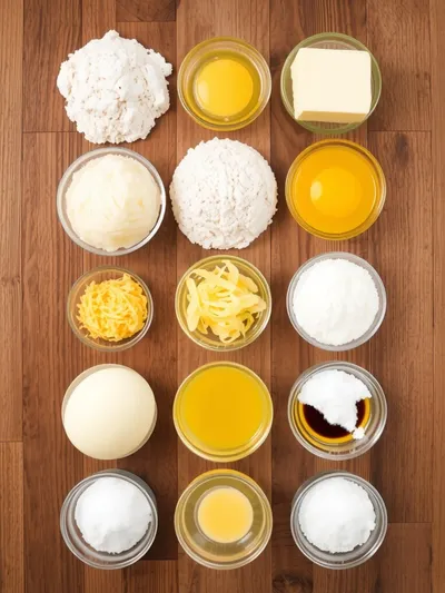 Soft & Chewy Lemon Cookies - ingredients preparation