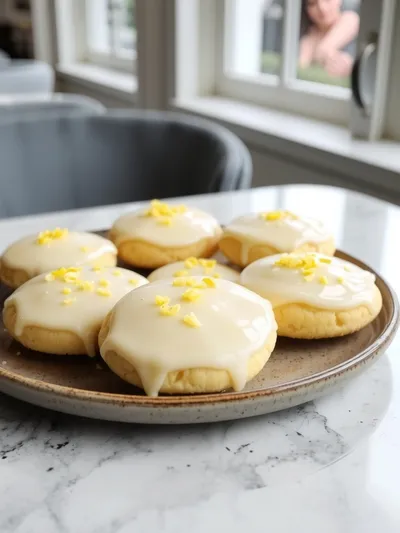 Soft Lemon Frosted Cookies With Zesty Glaze - cooking process