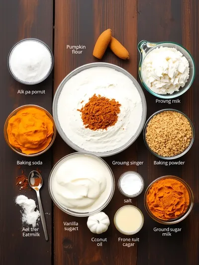Soft Pumpkin Cookies With Cinnamon Frosting - ingredients preparation