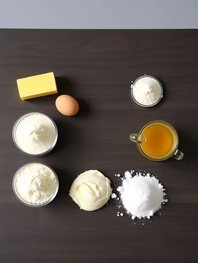 Grandma's Sour Cream Pound Cake - ingredients preparation