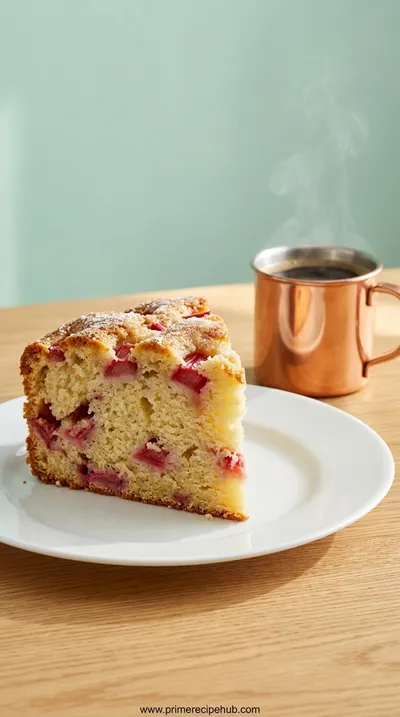 Sour Cream Rhubarb Coffee Cake