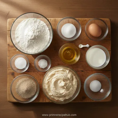 Sourdough Discard English Muffins – Soft, Fluffy Breakfast - ingredients preparation