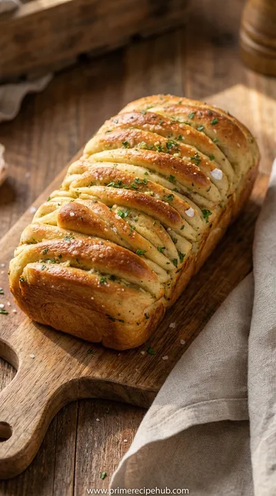 Sourdough Discard Garlic Pull Bread